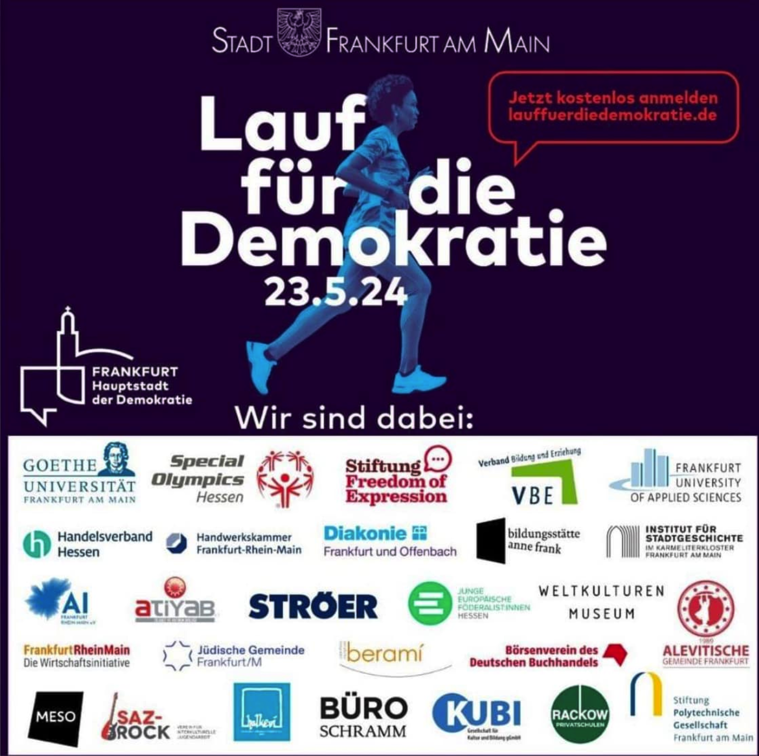 Frankfurt Demokrasi koşusunu ATIYAB olarak destekliyoruz 